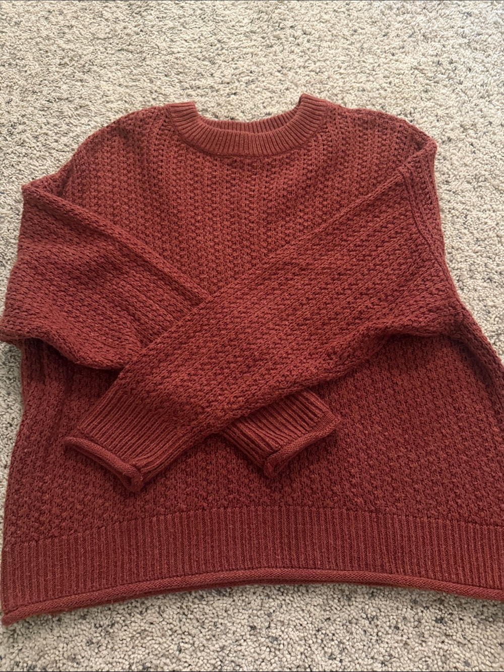 Universal Thread Rust Red Knit Sweater - Picture 2 of 3